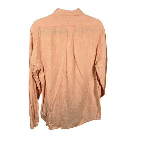 Brooks Brothers Shirt Mens Large Pink Irish Linen Button Down Large - Picture 2 of 4